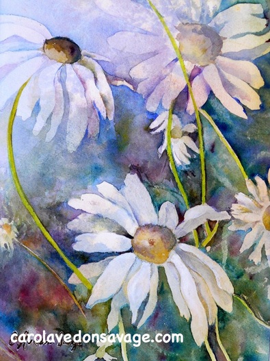 Watercolour Flowers Daisies